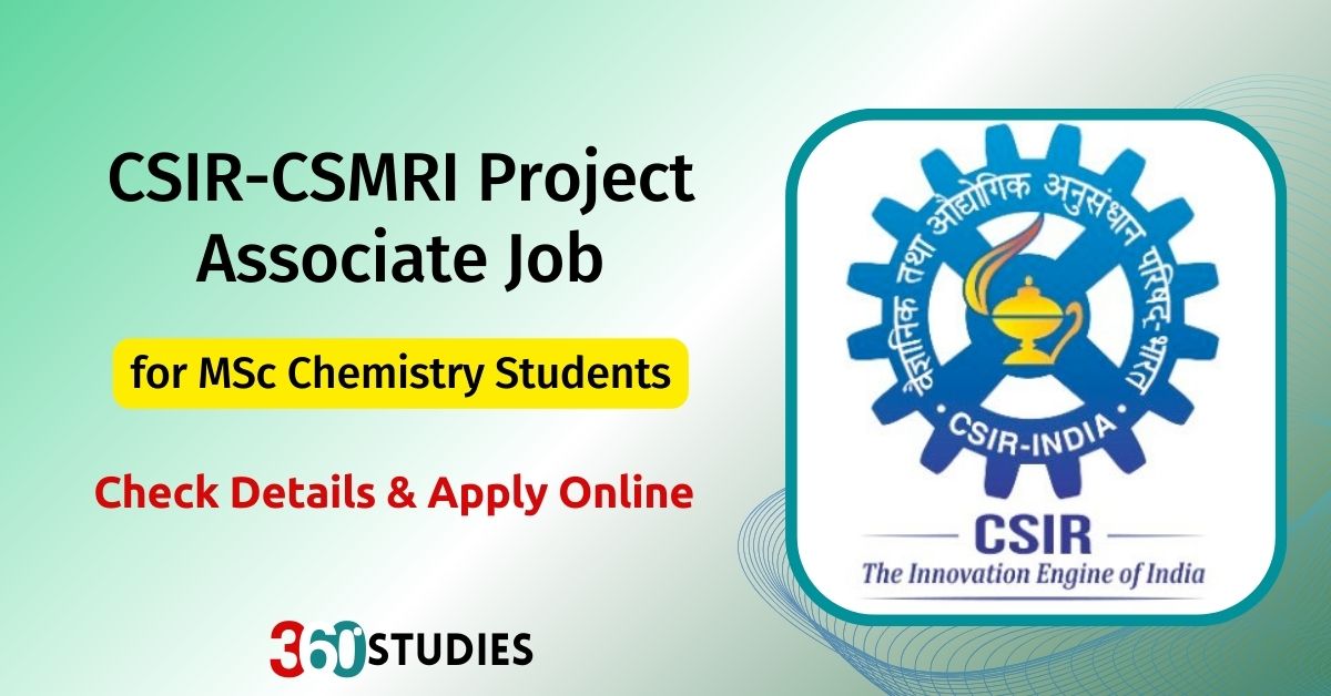 csir-csmcri-project-associate-job-for-msc-chemistry-students